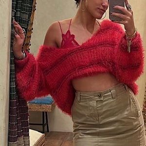 Free People Pink Sweater
